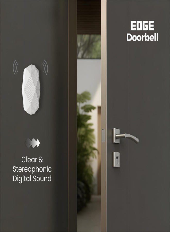 Hosper Edge Digital Door Bell for Home & Office | Works on Power Cut | Clear Stereophonic Sound | Sleek Indoor Decorative Doorbell | Easy Installation with ON/Off Switch - Image 3